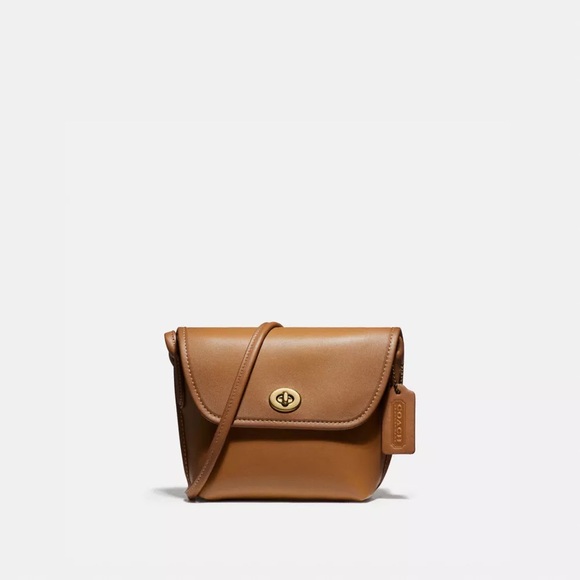 Coach Turnlock Pouch in Brass/Light Saddle - Picture 1 of 3